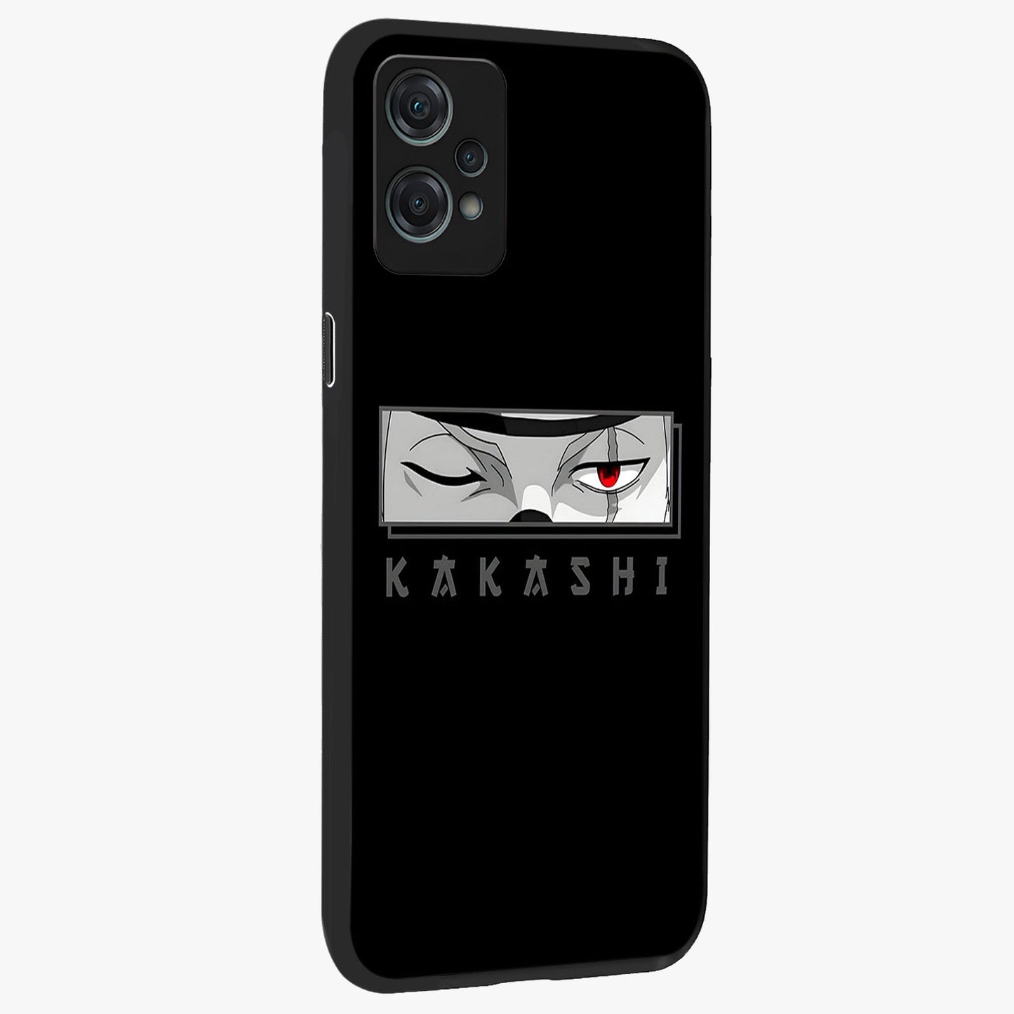 Scarlet Ninja Gaze Glass Case for 1+Nord Ce 2 Lite side perspective highlighting intense textures and premium edges