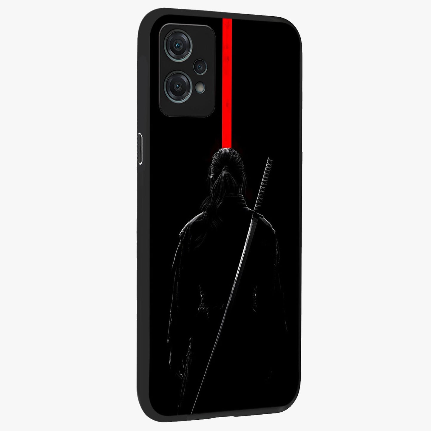 Silent Blade Resolve Glass Case for 1+Nord Ce 2 Lite side perspective highlighting sharp textures and sleek premium build