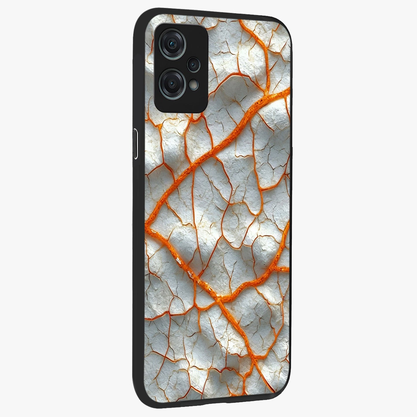 Snarl Zone Buzz Glass Case for 1+Nord Ce 2 Lite side perspective highlighting sharp textures and sleek premium build