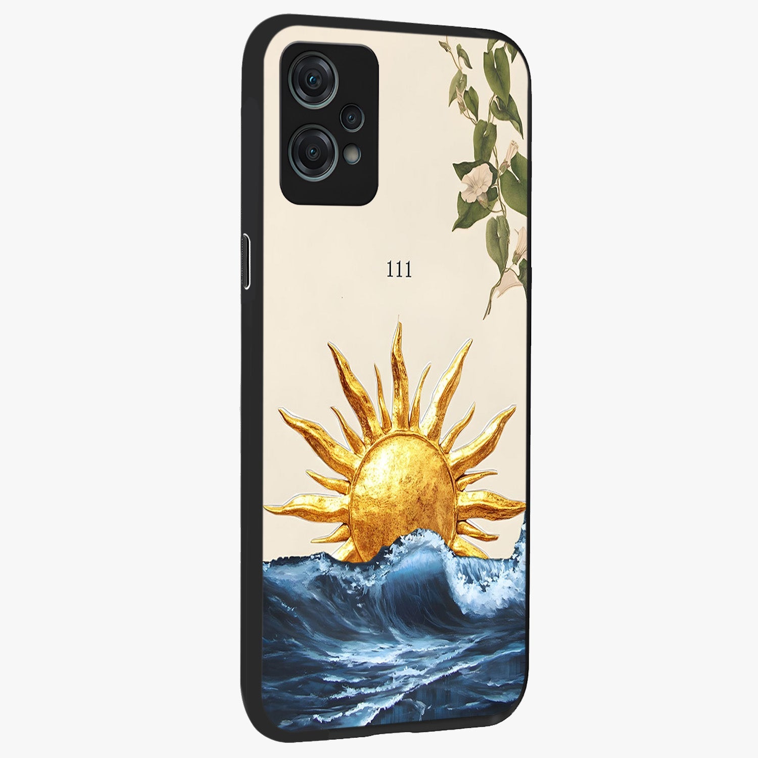 Solar Wave Bloom Glass Case for 1+Nord Ce 2 Lite side perspective highlighting radiant textures and premium edges