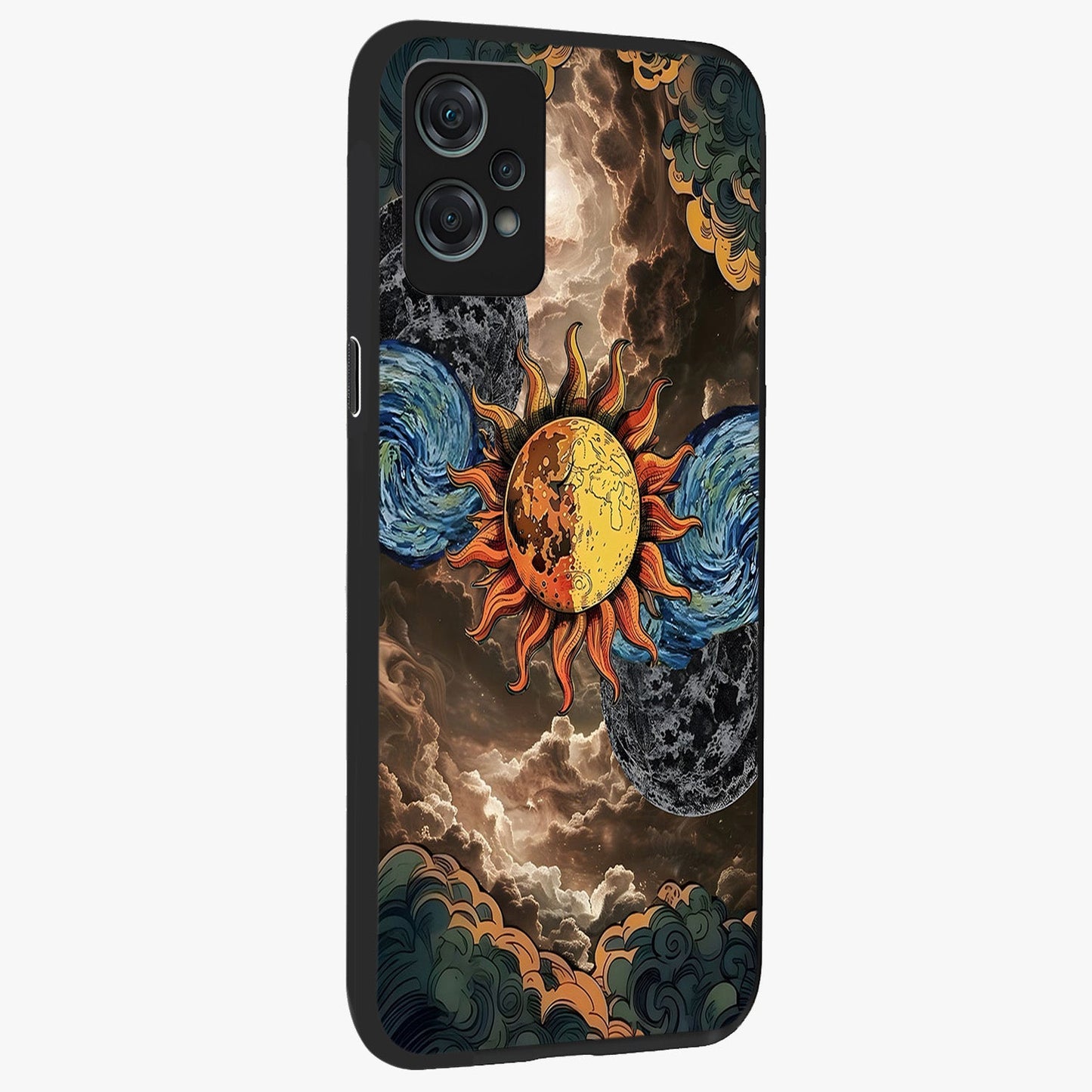 Sun Kissed Valley Glass Case for 1+Nord Ce 2 Lite side perspective highlighting serene terrain textures and premium edges