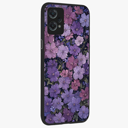 Velvet Bloom Tapestry Glass Case for 1+Nord Ce 2 Lite side perspective highlighting intricate bloom textures and premium edges