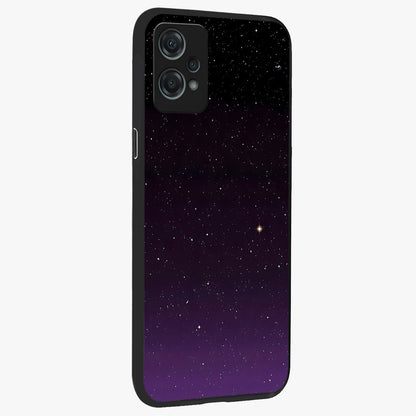 Violet and Black Shade Glass Case for 1+Nord Ce 2 Lite side perspective highlighting smooth gradient textures and sleek build