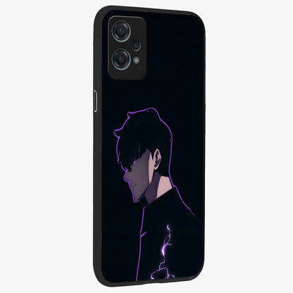 Void Lightning Phantom Glass Case for 1+Nord Ce 2 Lite side perspective highlighting sharp energy textures and premium edges