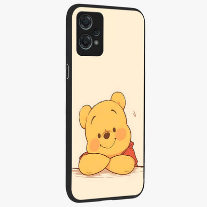 Winniethe Pooh Glass Case for 1+Nord Ce 2 Lite side perspective highlighting charming character textures and smooth build