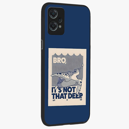 Worry Less Swim Glass Case for 1+Nord Ce 2 Lite side perspective highlighting clean text detailing and sleek premium build