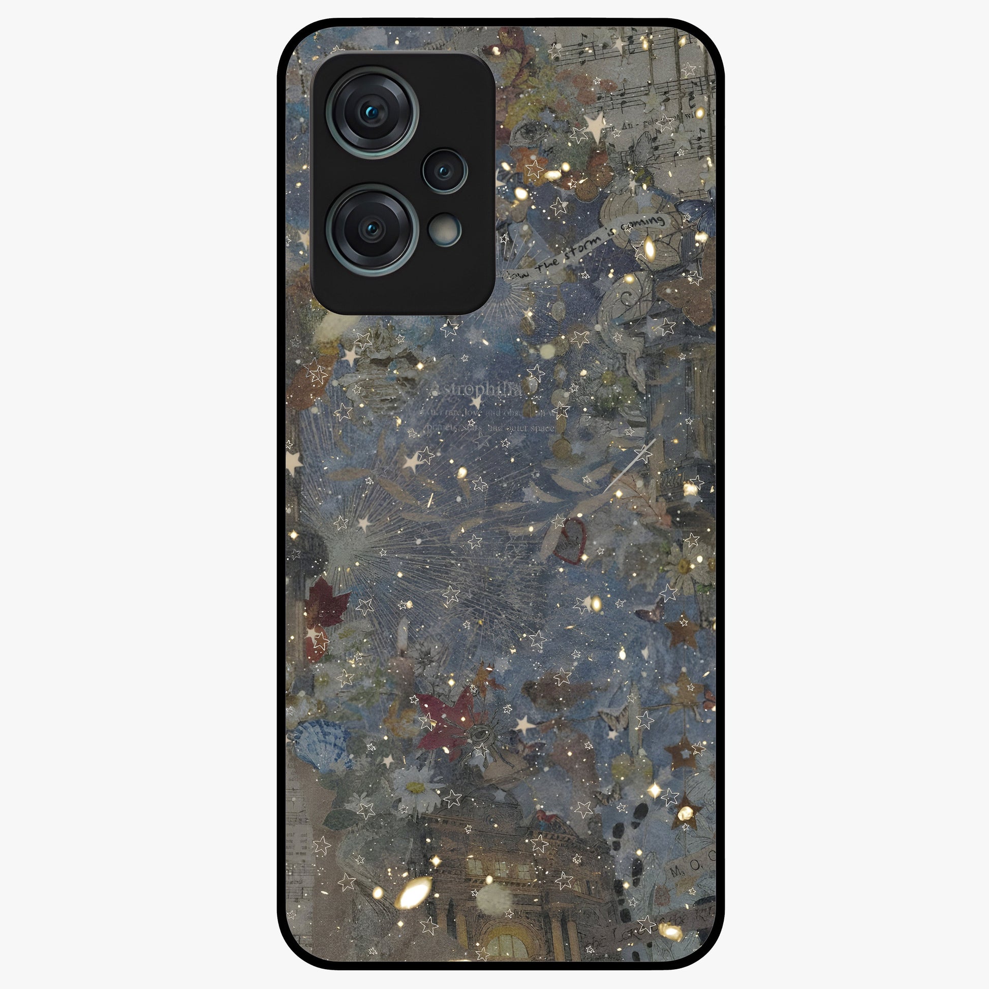 Aesthetic Astrolophia Glass Case for 1+Nord Ce 2 Lite front view featuring celestial astrology inspired artwork