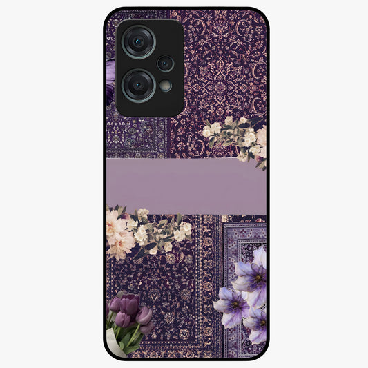 Antique Floral Whisper Glass Case for 1+Nord Ce 2 Lite vintage front view featuring soft antique floral artwork