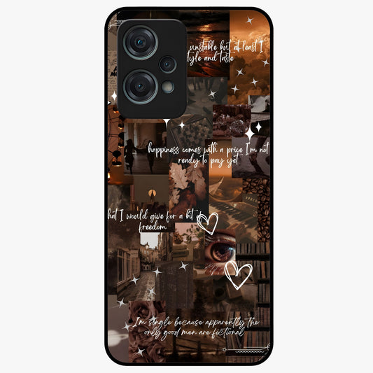 Bittersweet Aesthetic Chaos Glass Case for 1+Nord Ce 2 Lite bold front view featuring expressive abstract aesthetic artwork