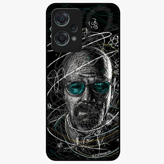 Chaotic Mind Genius Glass Case for 1+Nord Ce 2 Lite bold front view featuring expressive abstract typography artwork