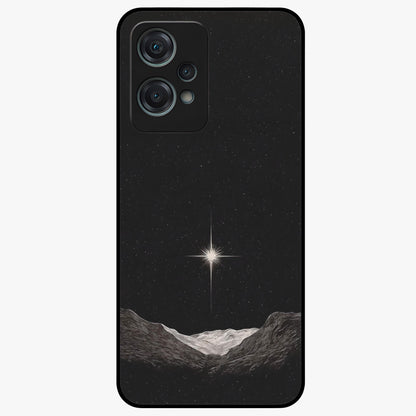 Cosmic Dream Night Glass Case for 1+Nord Ce 2 Lite dreamy front view featuring deep night sky artwork with glowing stars
