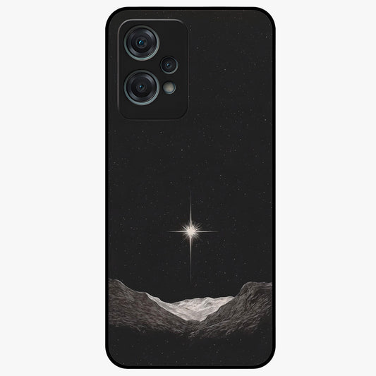 Cosmic Dream Night Glass Case for 1+Nord Ce 2 Lite dreamy front view featuring deep night sky artwork with glowing stars