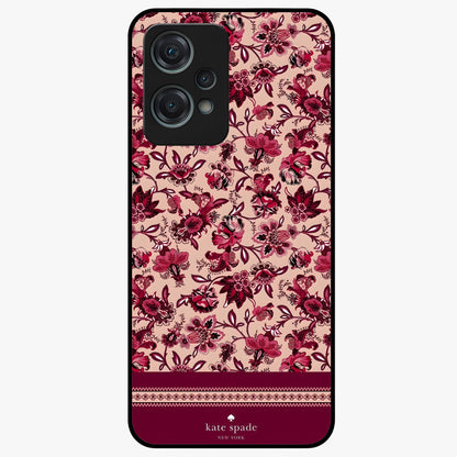 Crimson Rose Charm Glass Case for 1+Nord Ce 2 Lite elegant front view featuring rich red rose artwork
