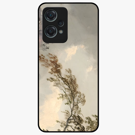 Dreamlike Wind Field Glass Case for 1+Nord Ce 2 Lite serene front view featuring flowing meadow artwork with soft wind inspired tones