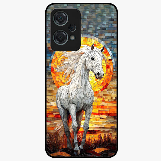 Elected Horse Glass Case for 1+Nord Ce 2 Lite bold front view featuring powerful horse illustration artwork