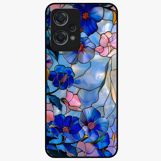 Eternal Floral Stained Glass Case for 1+Nord Ce 2 Lite elegant front view featuring stained glass inspired floral artwork