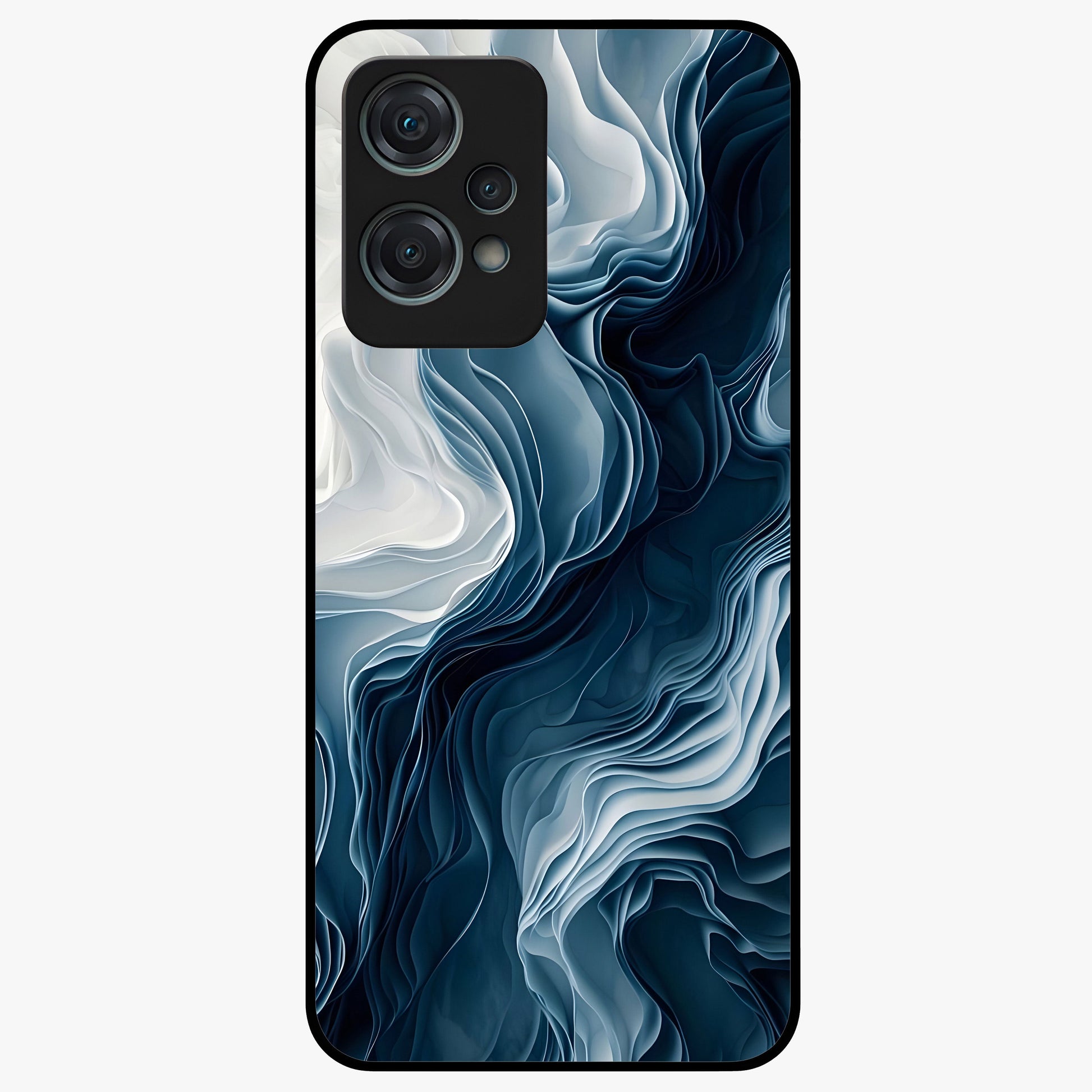 Ethereal Paper Marble Glass Case for 1+Nord Ce 2 Lite artistic front view featuring subtle marble inspired artwork