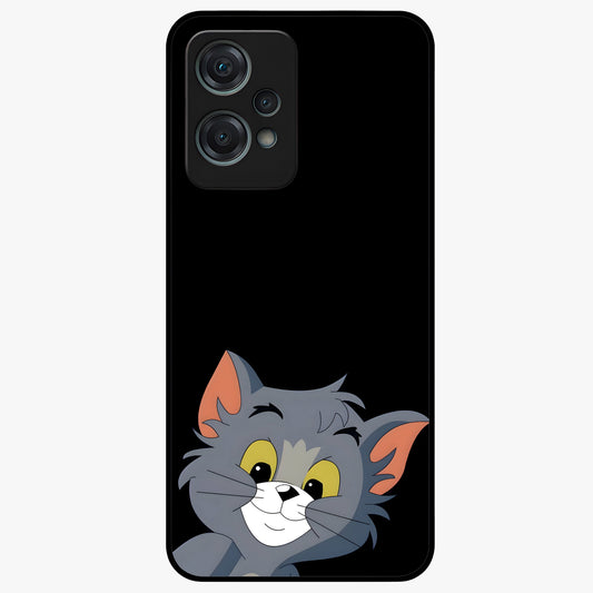 Forever Chasing Love Tom Glass Case for 1+Nord Ce 2 Lite charming front view featuring animated love themed character artwork