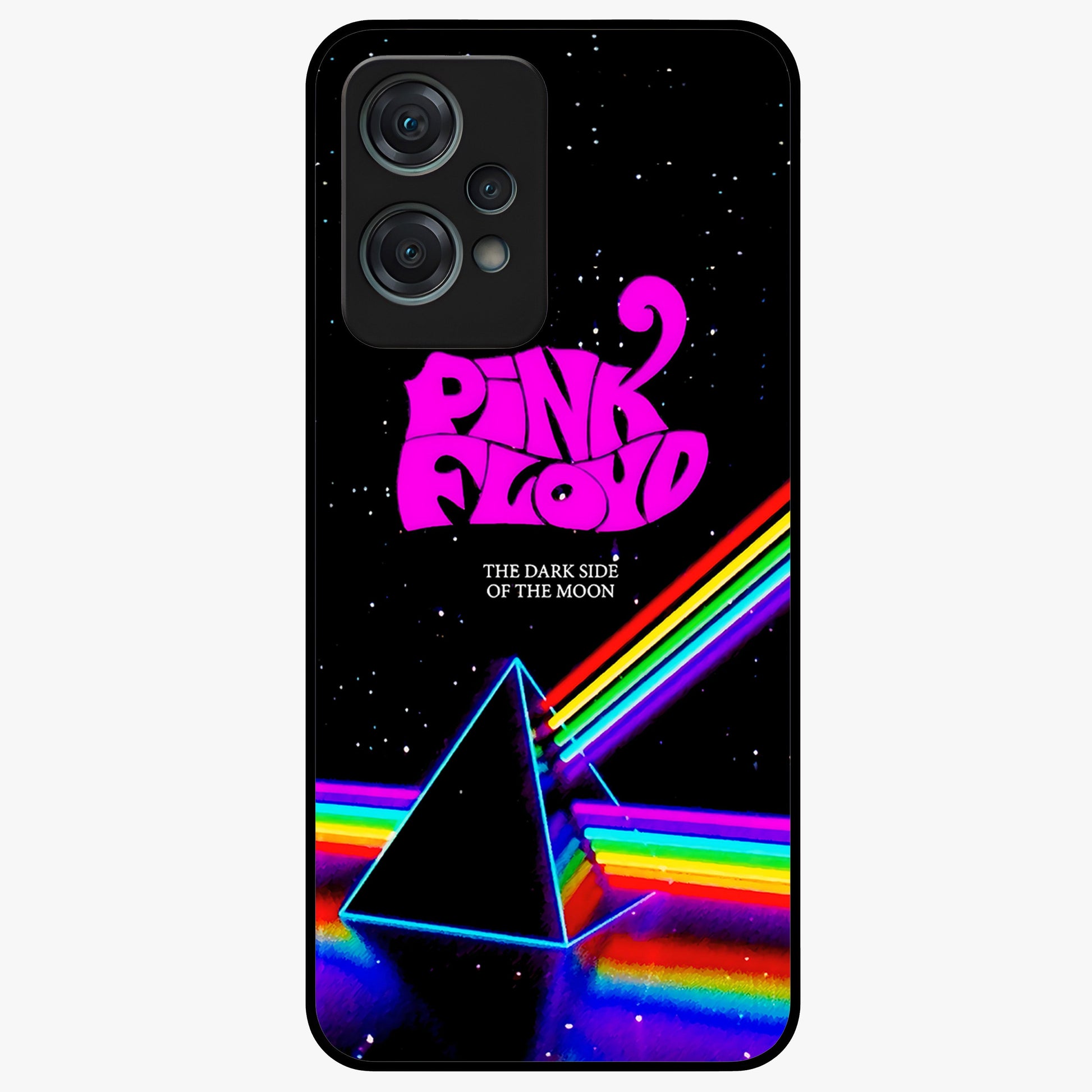 Galactic Light Frequency Glass Case for 1+Nord Ce 2 Lite futuristic front view featuring abstract light wave artwork