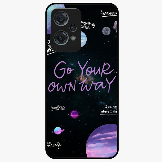 Galactic Vibes Universe Glass Case for 1+Nord Ce 2 Lite vibrant front view featuring universe inspired artistic artwork