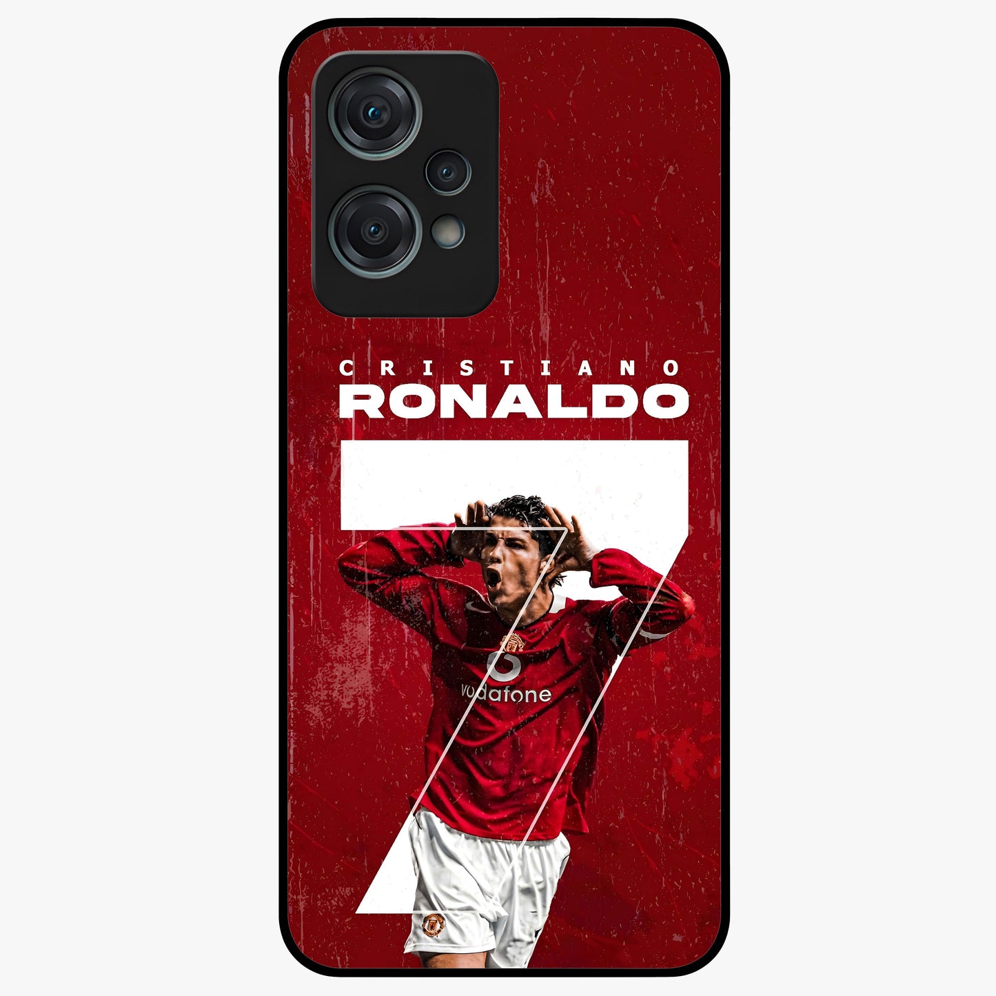 Goal Celebration Legacy Glass Case for 1+Nord Ce 2 Lite energetic front view featuring sports inspired celebration artwork