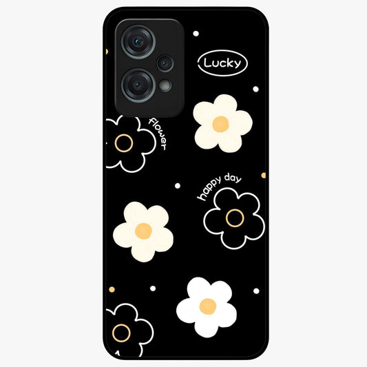 Happy Day Daisy Glass Case for 1+Nord Ce 2 Lite cheerful front view featuring bright daisy floral artwork