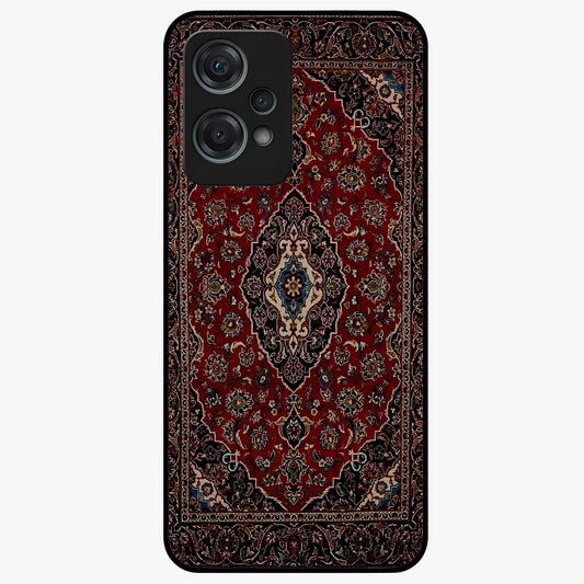 Heritage Carpet Royale Glass Case for 1+Nord Ce 2 Lite showing full back design in clean flat view with royal carpet-inspired artwork and glossy glass finish.
