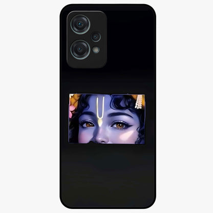 Krishna Divine Embrace Glass Case for 1+Nord Ce 2 Lite serene front view featuring devotional Krishna inspired artwork