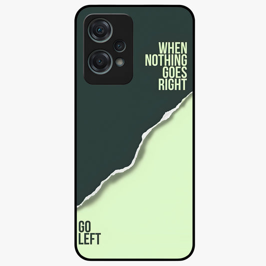 Let Go Quote Glass Case for 1+Nord Ce 2 Lite minimalist front view featuring motivational typography artwork