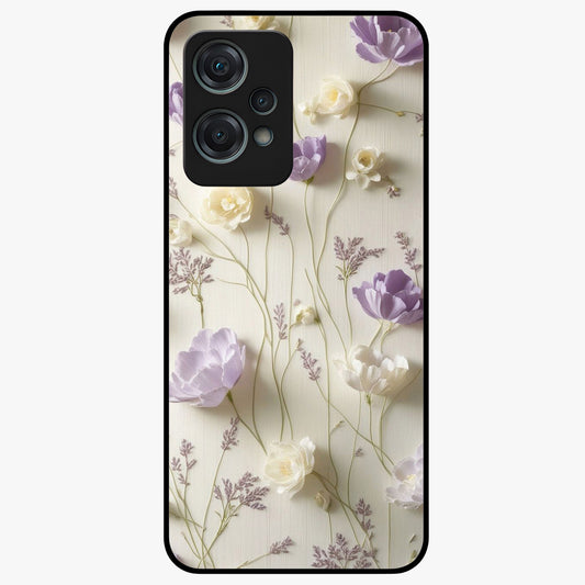 Lilac Breeze Harmony Glass Case for 1+Nord Ce 2 Lite soft front view featuring gentle lilac inspired artwork