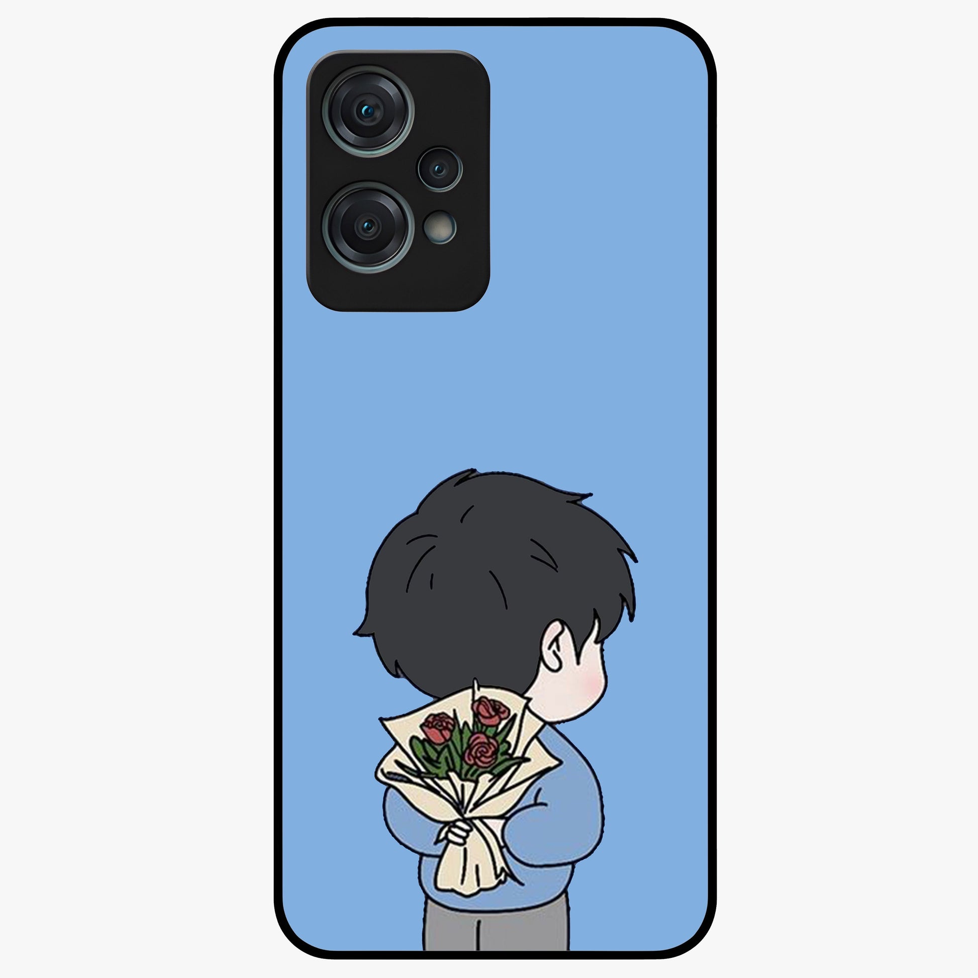 Love in My Hands Glass Case for 1+Nord Ce 2 Lite heartfelt front view featuring romantic artistic artwork