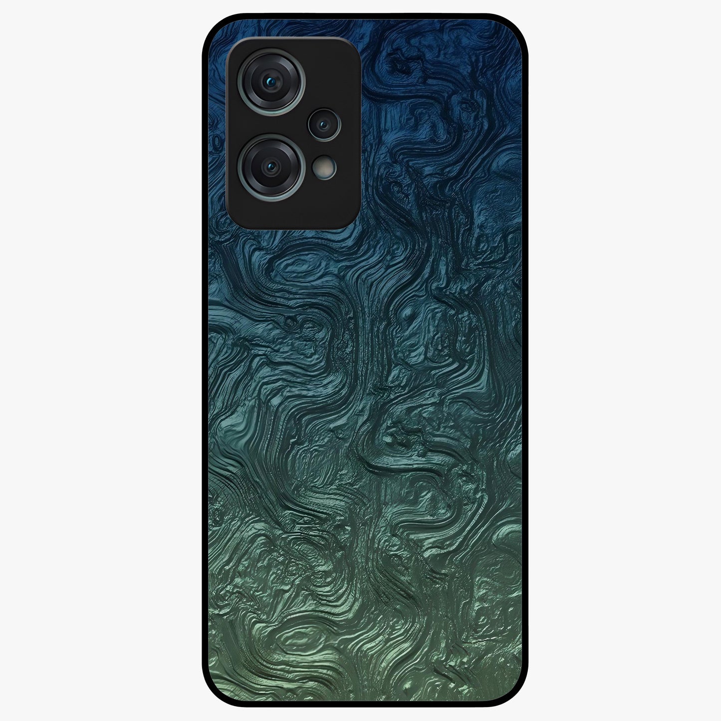 Marble Dream Blur Glass Case for 1+Nord Ce 2 Lite elegant front view featuring soft marble texture with dreamy blur effect