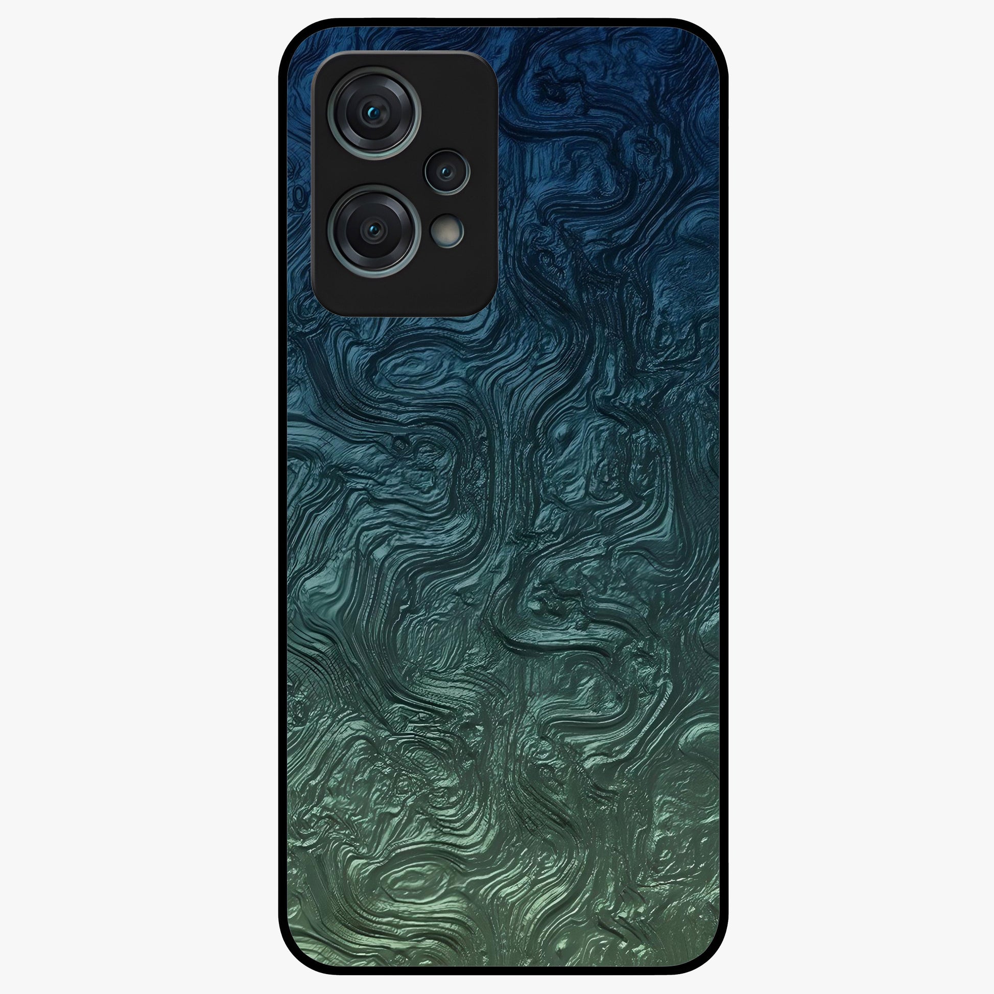 Marble Dream Blur Glass Case for 1+Nord Ce 2 Lite elegant front view featuring soft marble texture with dreamy blur effect