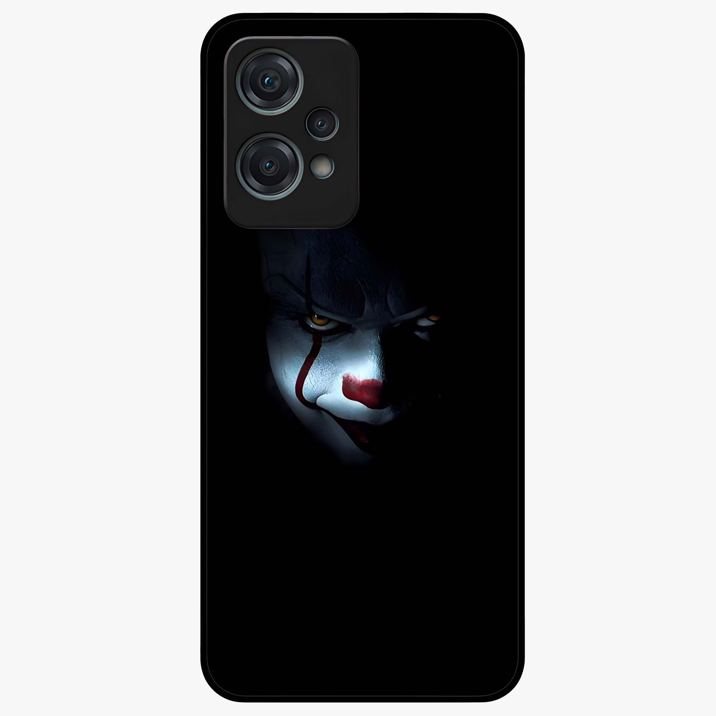 Midnight Madness Smile Glass Case for 1+Nord Ce 2 Lite edgy front view featuring bold smile artwork in dark aesthetic tones