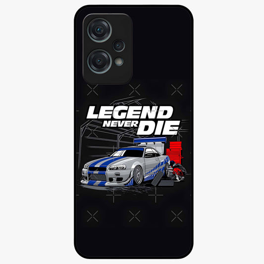 Midnight Racing Legacy Glass Case for 1+Nord Ce 2 Lite bold front view featuring racing inspired artwork in dark tones