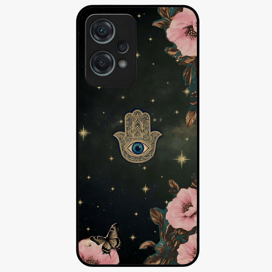 Mystic Bloom Protection Glass Case for 1+Nord Ce 2 Lite artistic front view featuring floral artwork with protective mystic elements