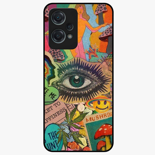 Mystic Eye Wonderland Glass Case for 1+Nord Ce 2 Lite bold front view featuring detailed mystical eye artwork