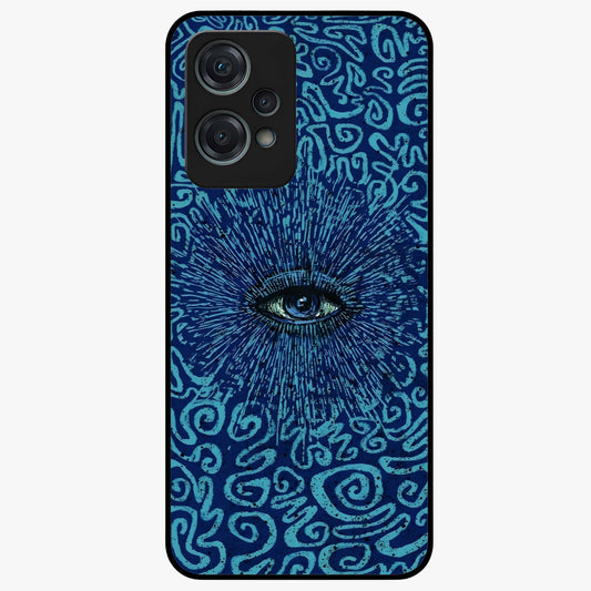Mystic Inner Eye Glass Case for 1+Nord Ce 2 Lite dramatic front view featuring powerful inner eye inspired artwork
