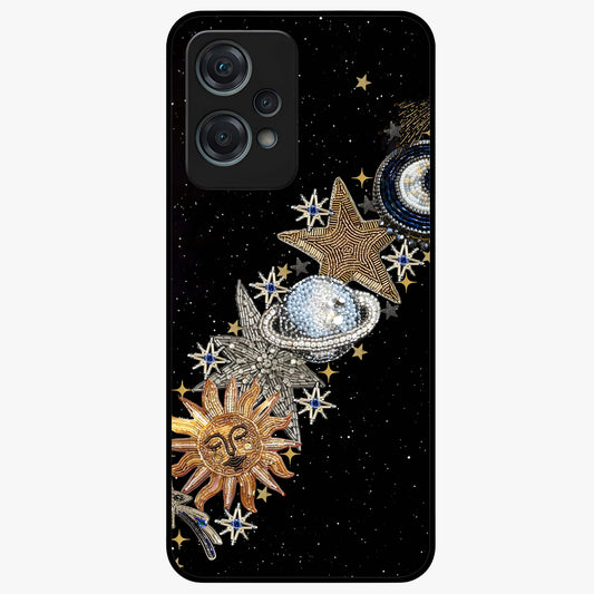 Pearls Universe Object Glass Case for 1+Nord Ce 2 Lite artistic front view featuring pearl inspired cosmic artwork