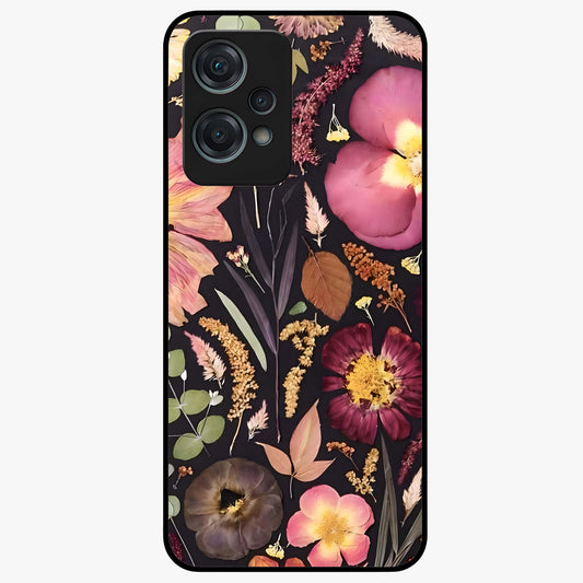 Petal Dream Tapestry Glass Case for 1+Nord Ce 2 Lite elegant front view featuring intricate floral tapestry artwork