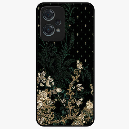 Regal Botanical Tapestry Glass Case for 1+Nord Ce 2 Lite luxurious front view featuring intricate botanical tapestry artwork