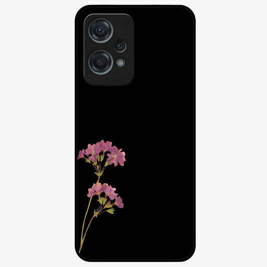 Riching Lavender Flower Glass Case for 1+Nord Ce 2 Lite soft front view featuring elegant lavender floral artwork