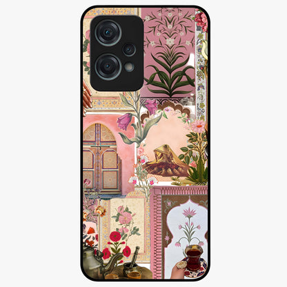 Royal Pink Legacy Glass Case for 1+Nord Ce 2 Lite elegant front view featuring luxurious pink themed artistic artwork