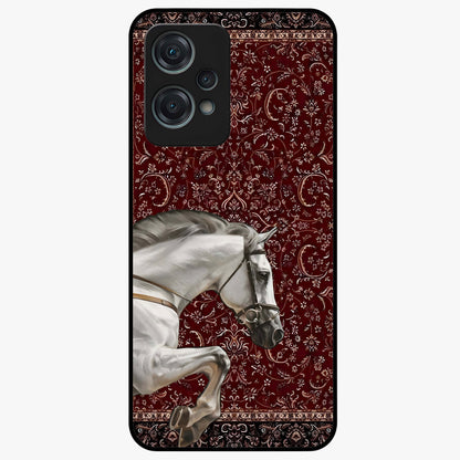 Royal Rider Tapestry Glass Case for 1+Nord Ce 2 Lite majestic front view featuring rider artwork in tapestry style