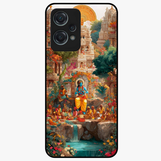 Sacred Sunlight Gods Glass Case for 1+Nord Ce 2 Lite powerful front view featuring divine artwork bathed in golden sunlight