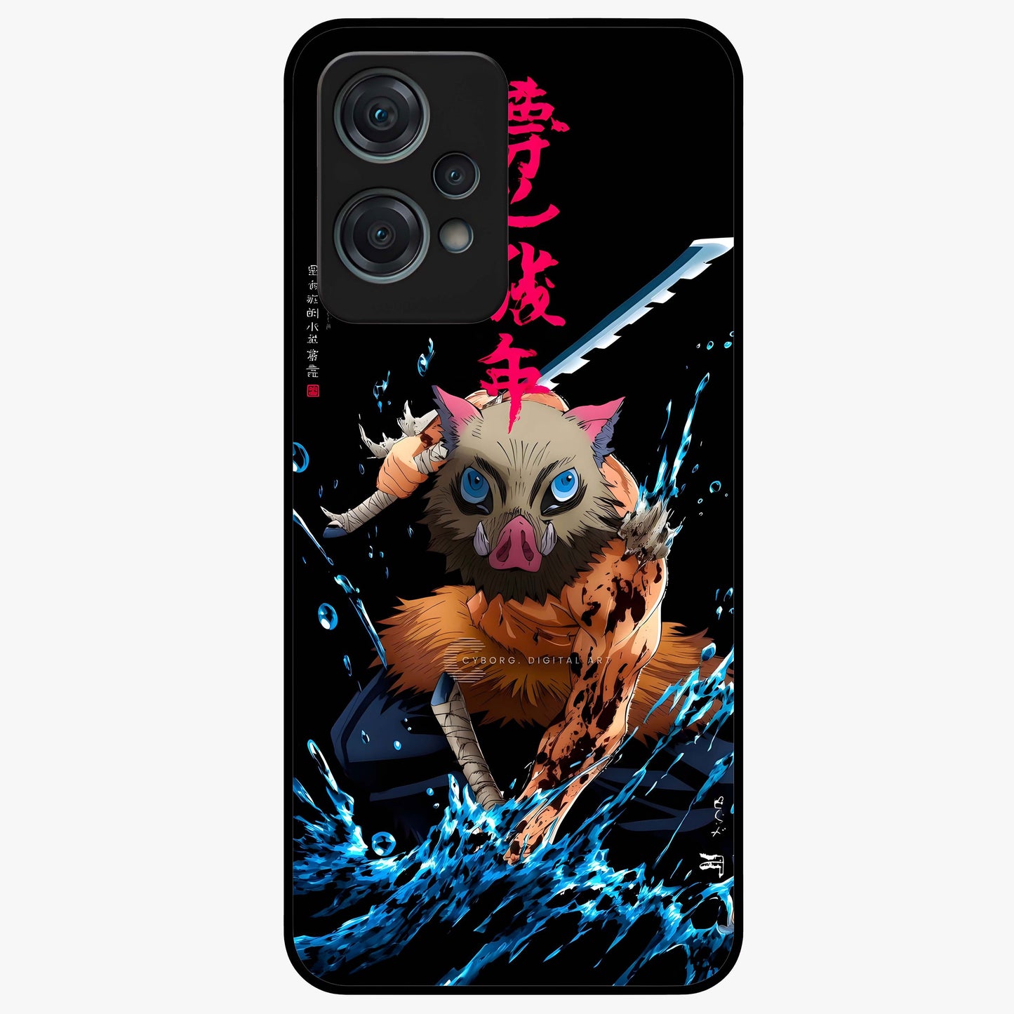 Savage Blade Warrior Glass Case for 1+Nord Ce 2 Lite intense front view featuring fierce warrior inspired artwork