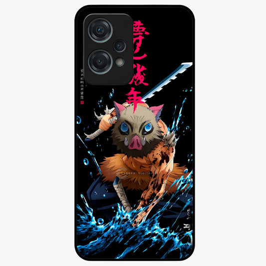 Savage Blade Warrior Glass Case for 1+Nord Ce 2 Lite intense front view featuring fierce warrior inspired artwork