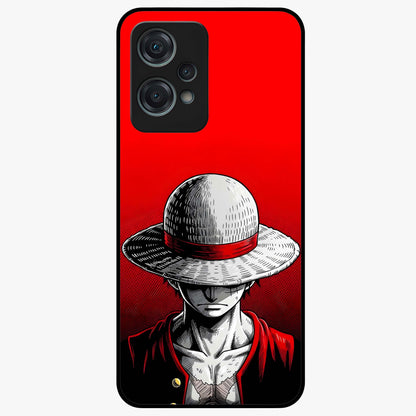 Scarlet Pirate Resolve Glass Case for 1+Nord Ce 2 Lite bold front view featuring pirate themed artwork in red hues