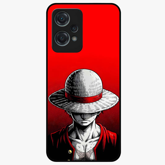 Scarlet Pirate Resolve Glass Case for 1+Nord Ce 2 Lite bold front view featuring pirate themed artwork in red hues