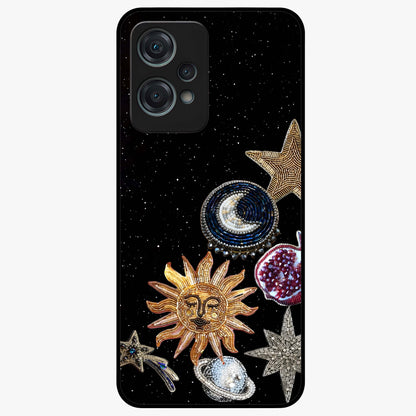Scarlet Sky Flight Glass Case for 1+Nord Ce 2 Lite dramatic front view featuring bold sky inspired artwork in scarlet tones